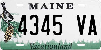 ME license plate 4345VA