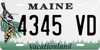 ME license plate 4345VD