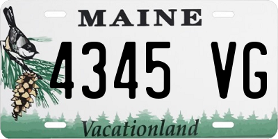 ME license plate 4345VG