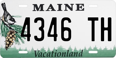ME license plate 4346TH
