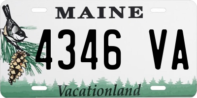 ME license plate 4346VA
