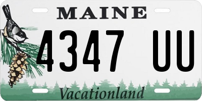 ME license plate 4347UU