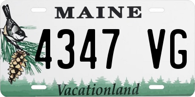 ME license plate 4347VG