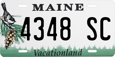 ME license plate 4348SC