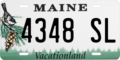 ME license plate 4348SL