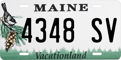 ME license plate 4348SV
