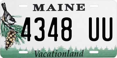 ME license plate 4348UU