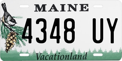 ME license plate 4348UY