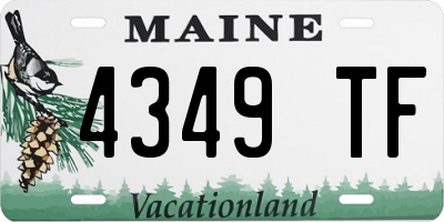 ME license plate 4349TF