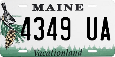 ME license plate 4349UA