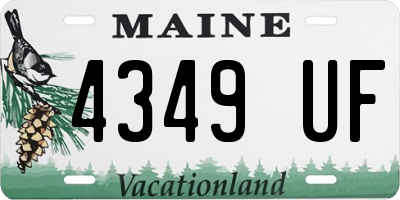 ME license plate 4349UF