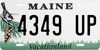 ME license plate 4349UP