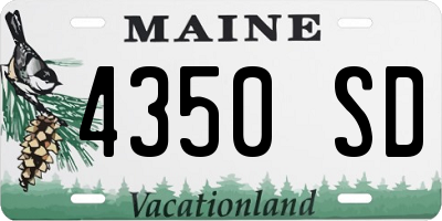 ME license plate 4350SD