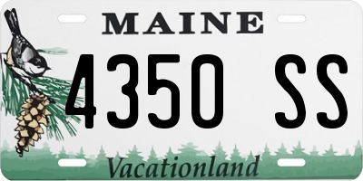 ME license plate 4350SS