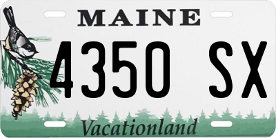 ME license plate 4350SX