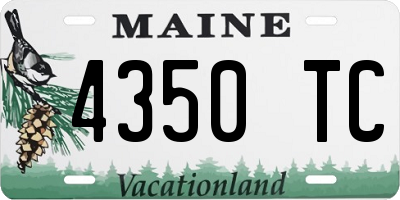 ME license plate 4350TC