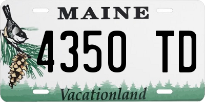 ME license plate 4350TD
