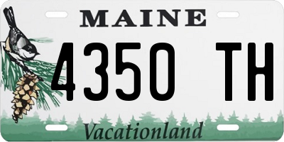 ME license plate 4350TH