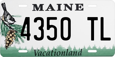 ME license plate 4350TL