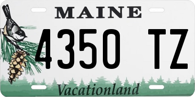 ME license plate 4350TZ
