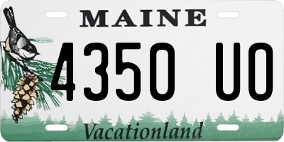 ME license plate 4350UO