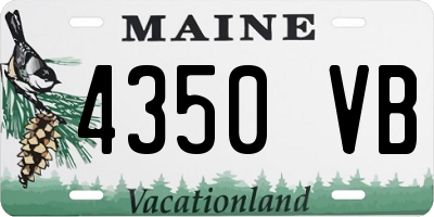 ME license plate 4350VB