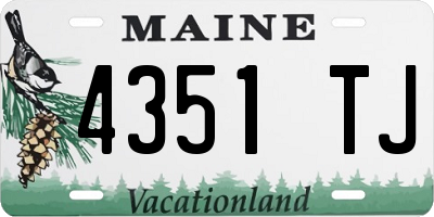 ME license plate 4351TJ