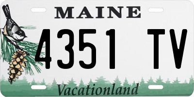 ME license plate 4351TV