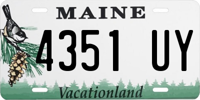 ME license plate 4351UY