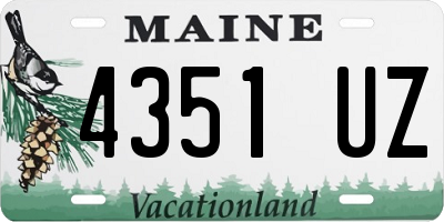 ME license plate 4351UZ