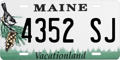 ME license plate 4352SJ