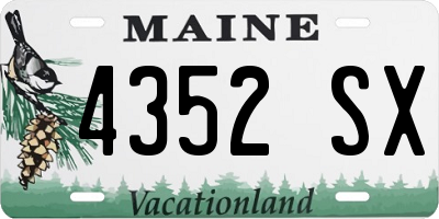 ME license plate 4352SX