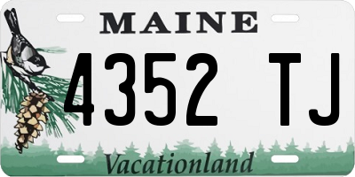 ME license plate 4352TJ