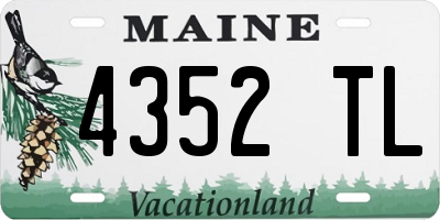 ME license plate 4352TL