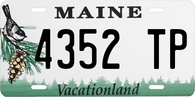 ME license plate 4352TP