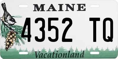 ME license plate 4352TQ