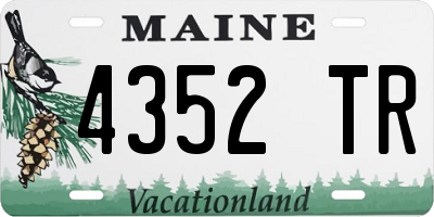 ME license plate 4352TR