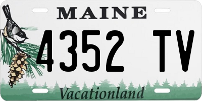ME license plate 4352TV
