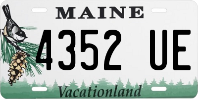 ME license plate 4352UE