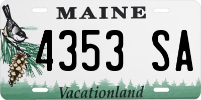 ME license plate 4353SA