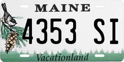 ME license plate 4353SI
