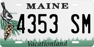 ME license plate 4353SM