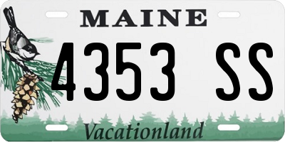 ME license plate 4353SS