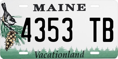 ME license plate 4353TB