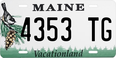 ME license plate 4353TG