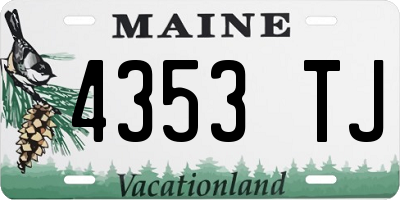 ME license plate 4353TJ