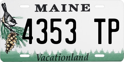 ME license plate 4353TP