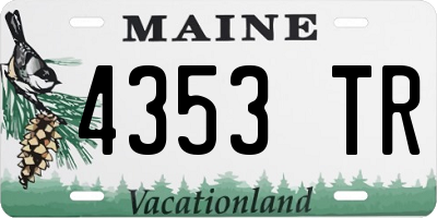 ME license plate 4353TR