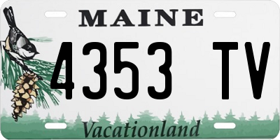 ME license plate 4353TV
