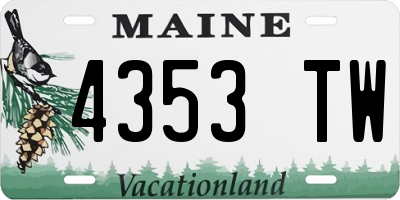 ME license plate 4353TW